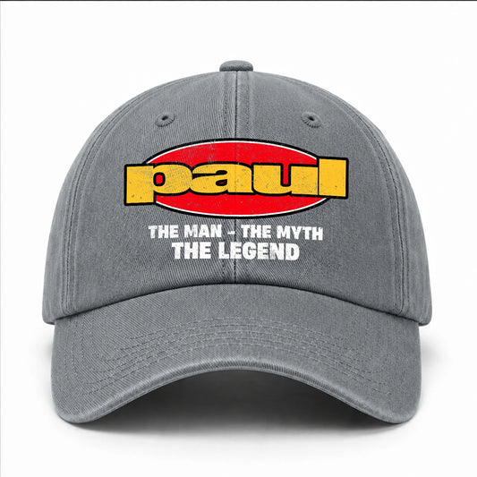 The Man The Myth The Legend Vintage Logo Washed Cap PAUL 13K1 C162PF