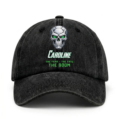 The Fear The Fate The Doom Skull Washed Cap CAROLINE 13K1 C99PF