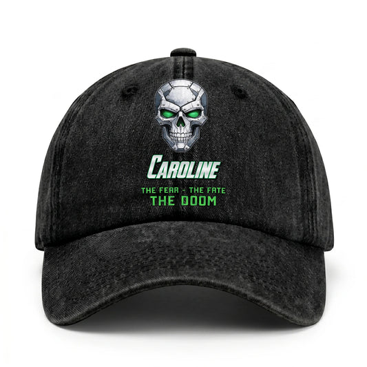The Fear The Fate The Doom Skull Washed Cap CAROLINE 13K1 C99PF