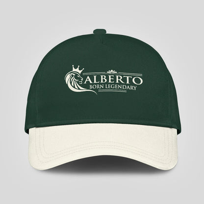 Born Legendary Lion Logo Sage Green And Beige Cap ALBERTO 13K1 C182PF