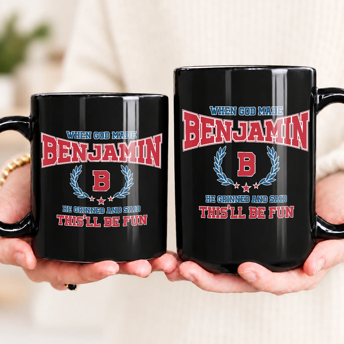 When God Made Your Name Personalized Mug BENJAMIN 13K1 MG08