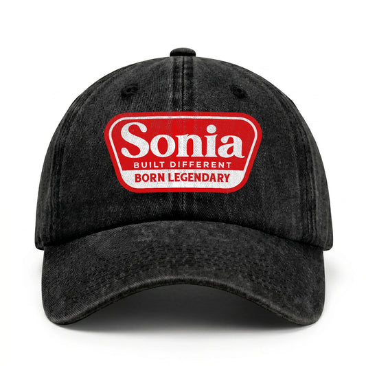 Built Different Born Legendary Red Logo Washed Cap SONIA 13K1 C63PF