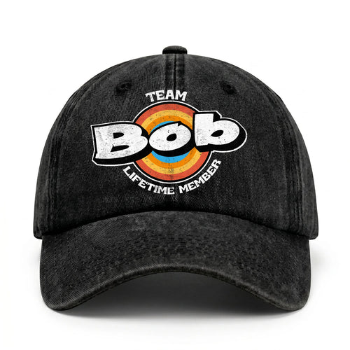 Team Your Name Lifetime Member Logo Cap BOB 13K1 C66PF