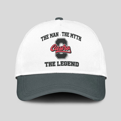 The Man The Myth The Legend Custom Initial Letter And Name Cap CASTRO 13K1 C38PF
