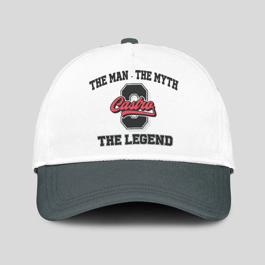 The Man The Myth The Legend Custom Initial Letter And Name Cap CASTRO 13K1 C38PF