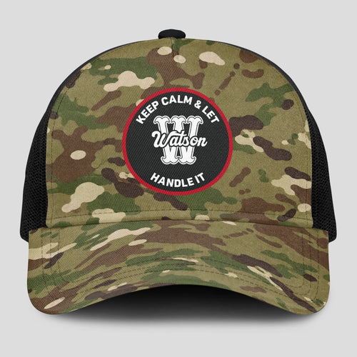 Keep Calm & Let Your Name Handle It Camo Mesh Cap WATSON 13K1 C209PF