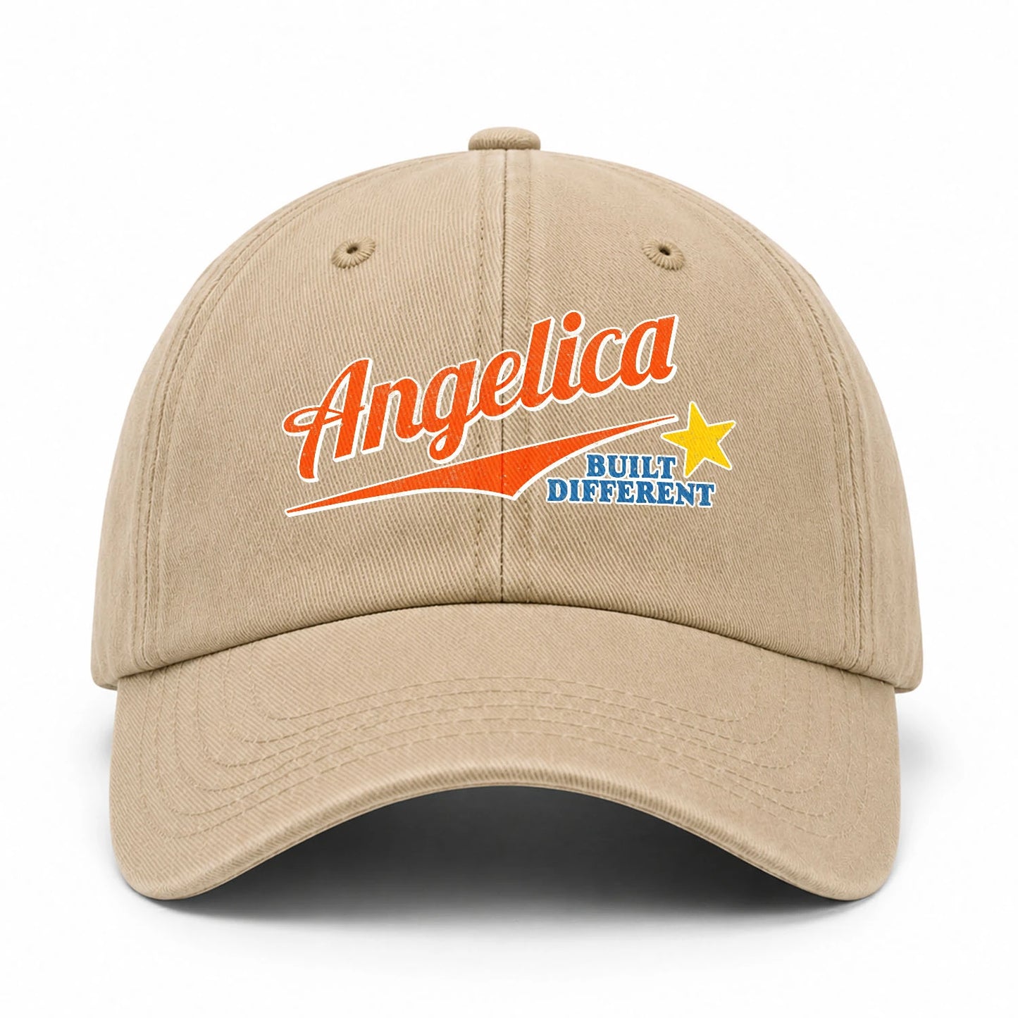 Your Name Built Different Logo Washed Cap ANGELICA 13K1 C56PF