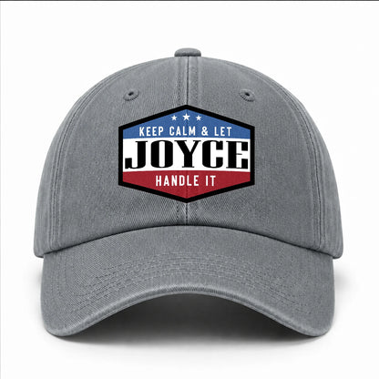 Keep Calm & Let Your Name Handle It Washed Cap JOYCE 13K1 C87PF