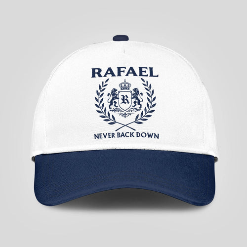 Never Back Down Blue And White Cap RAFAEL 13K1 C59PF