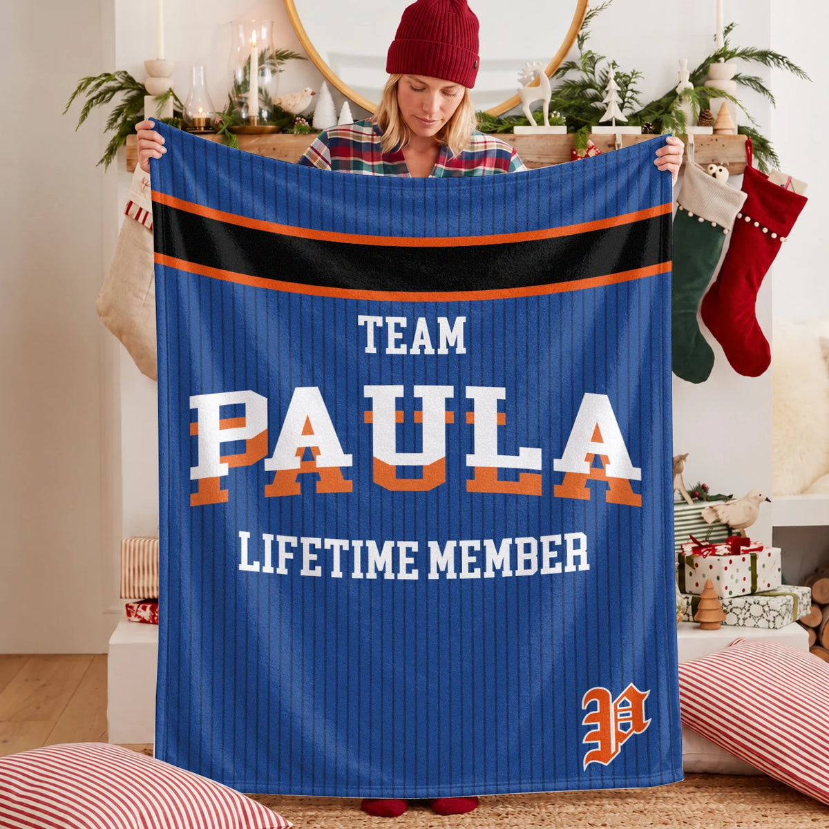 Team Your Name Lifetime Member Basketball Fleece Blanket PAULA 13K1 BK47