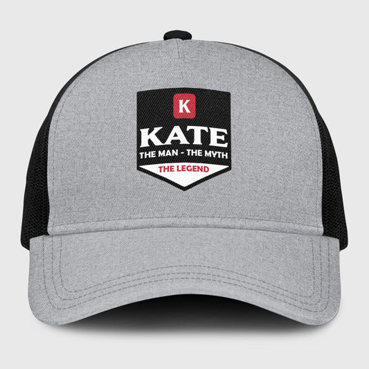 The Man The Myth The Legend Gray Mesh Cap KATE 13K1 C189PF