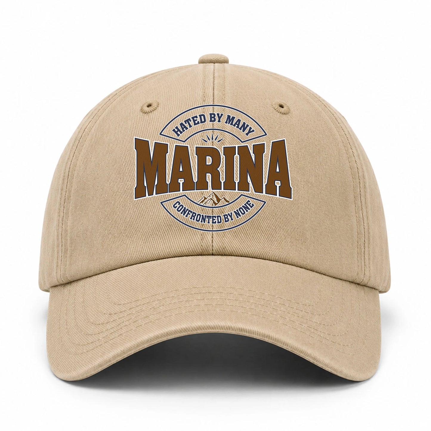 Hated By Many Confronted By None Washed Cap MARINA 13K1 C36PF