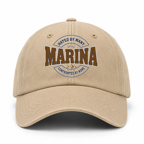 Hated By Many Confronted By None Washed Cap MARINA 13K1 C36PF