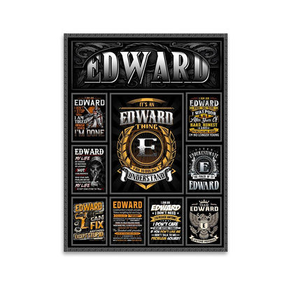 EDWARD Personalized Sponge Floor Mat – Custom Printed Home Decor 13K1-AR2