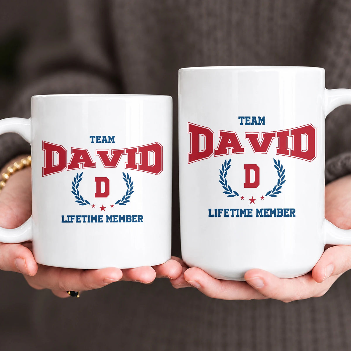 Team Your Name Lifetime Member Sporty Mug DAVID 13K1 MG09