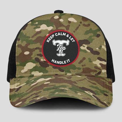 Keep Calm & Let Your Name Handle It Camo Mesh Cap TOP 13K1 C209PF