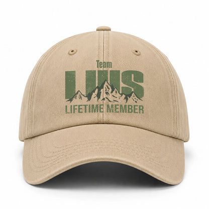 Team Your Name Lifetime Member Mountain Cap LUIS 13K1 C58PF