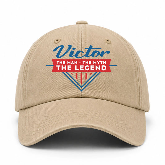 The Man The Myth The Legend Logo Washed Cap VICTOR 13K1 C37PF