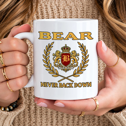 Never Back Down Royal Mug BEAR 13K1 MG22