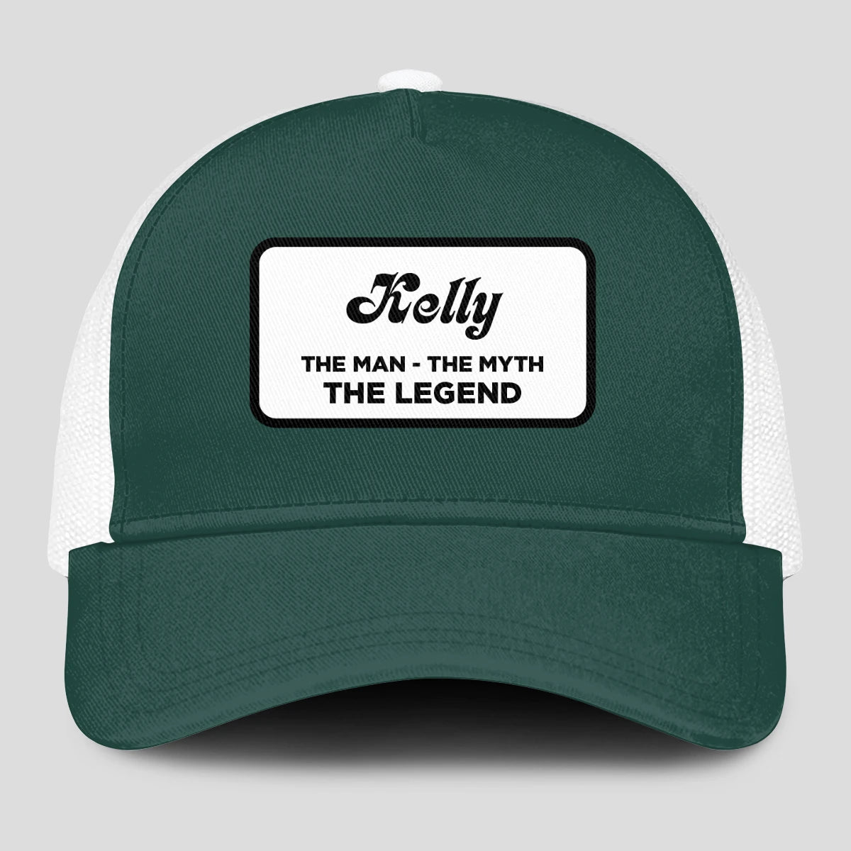 The Man The Myth The Legend Green And White Mesh Cap KELLY 13K1 C198PF