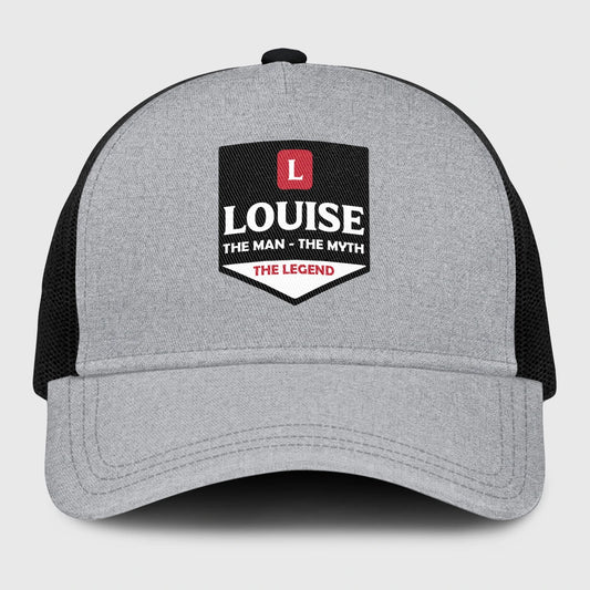 The Man The Myth The Legend Gray Mesh Cap LOUISE 13K1 C189PF