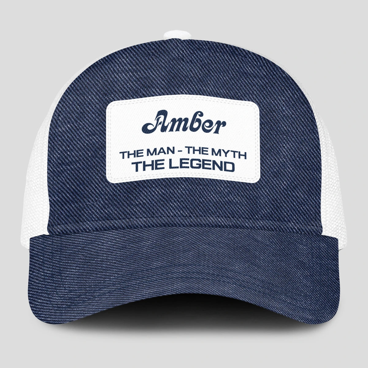 The Man The Myth The Legend Blue Denim Mesh Cap AMBER 13K1 C194PF