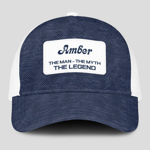 The Man The Myth The Legend Blue Denim Mesh Cap AMBER 13K1 C194PF