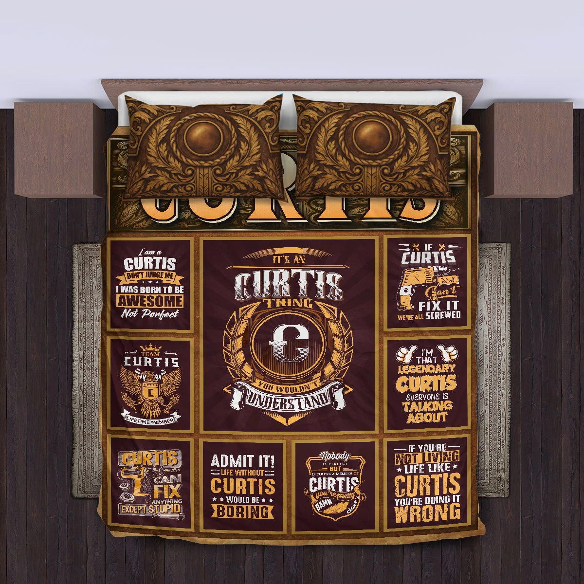 CURTIS Limited Edition Personalized Bedding Set 13K1-BS3
