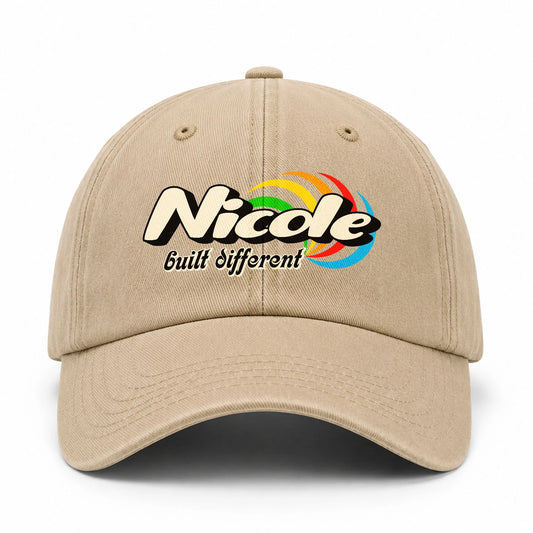 Your Name Built Different Retro Washed Cap NICOLE 13K1 C55PF