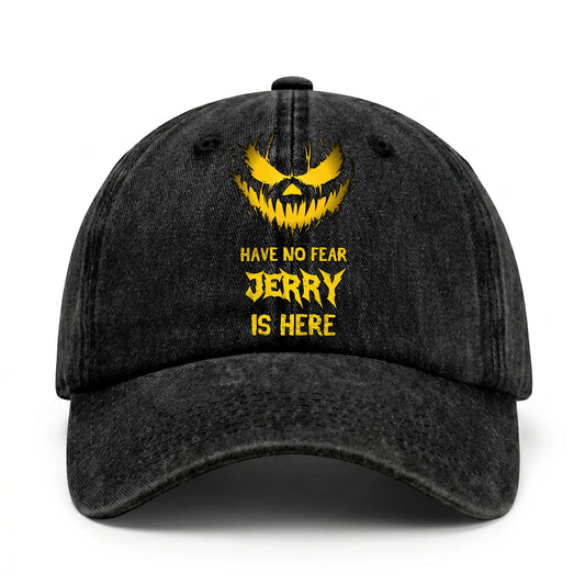 Have No Fear Your Name Is Here Jack O' Lantern Washed Cap JERRY 13K1 C135PF