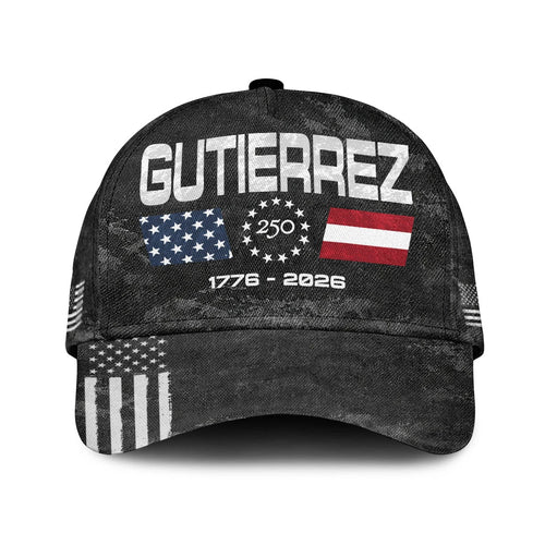GUTIERREZ 13K1-C13PF 250th Anniversary Patriotic Baseball Cap 1776–2026