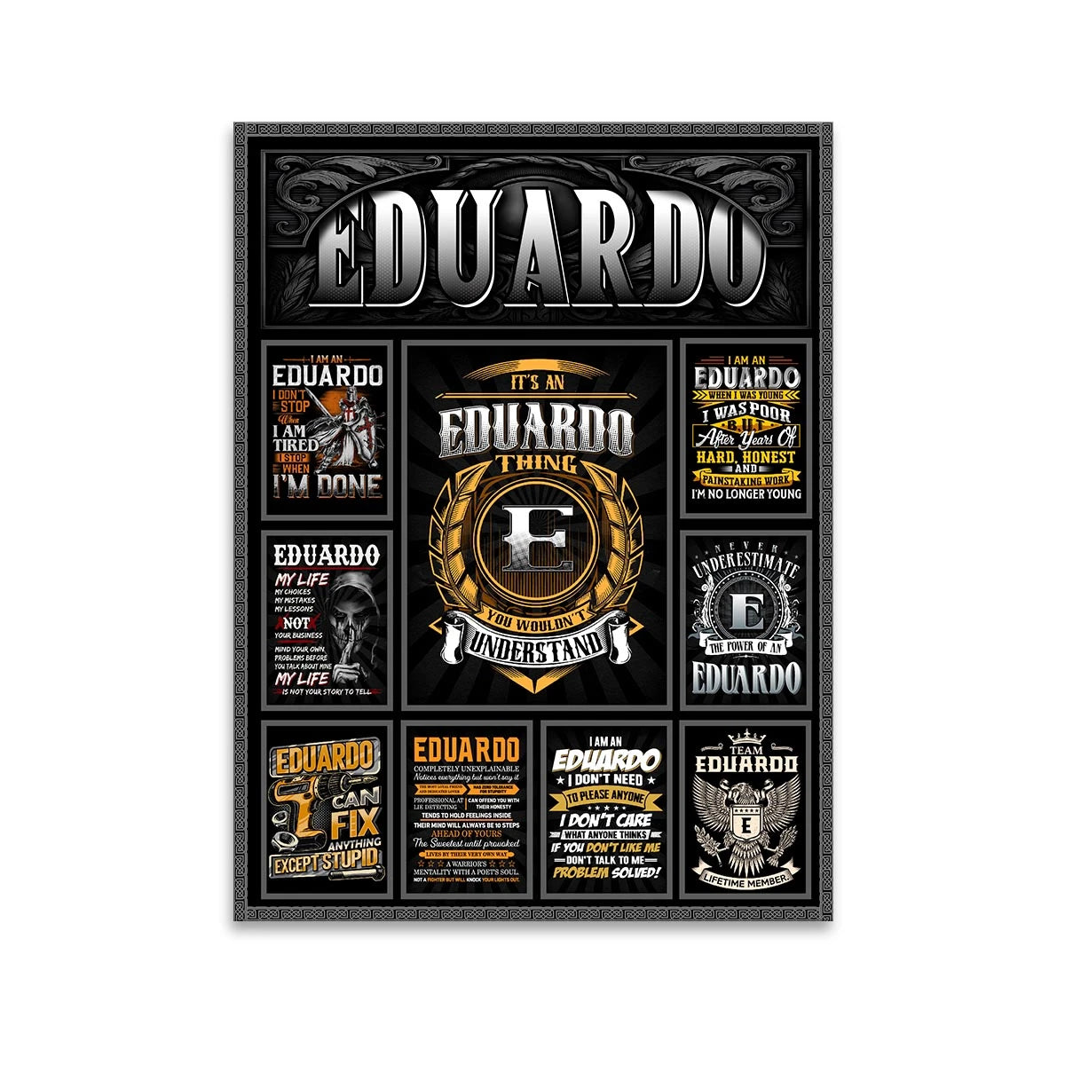 EDUARDO Personalized Sponge Floor Mat – Custom Printed Home Decor 13K1-AR2