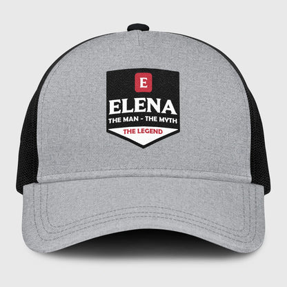 The Man The Myth The Legend Gray Mesh Cap ELENA 13K1 C189PF
