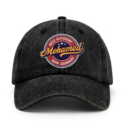 Built Different Born Legendary Logo Washed Cap MOHAMED 13K1 C65PF