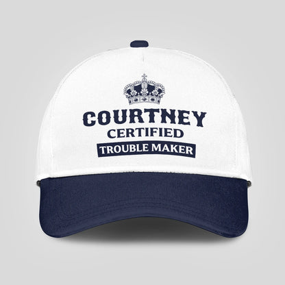 Certified Your Name Trouble Maker Washed Cap COURTNEY 13K1 C148PF