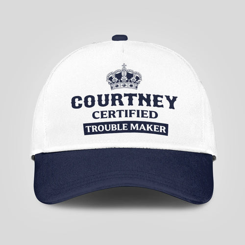 Certified Your Name Trouble Maker Washed Cap COURTNEY 13K1 C148PF