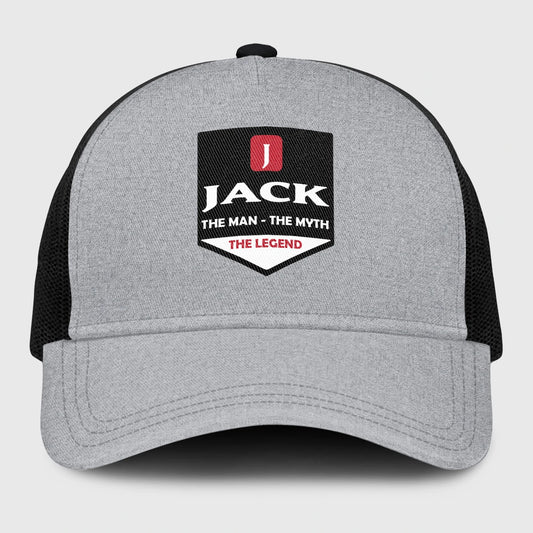 The Man The Myth The Legend Gray Mesh Cap JACK 13K1 C189PF