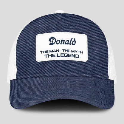 The Man The Myth The Legend Blue Denim Mesh Cap DONALD 13K1 C194PF