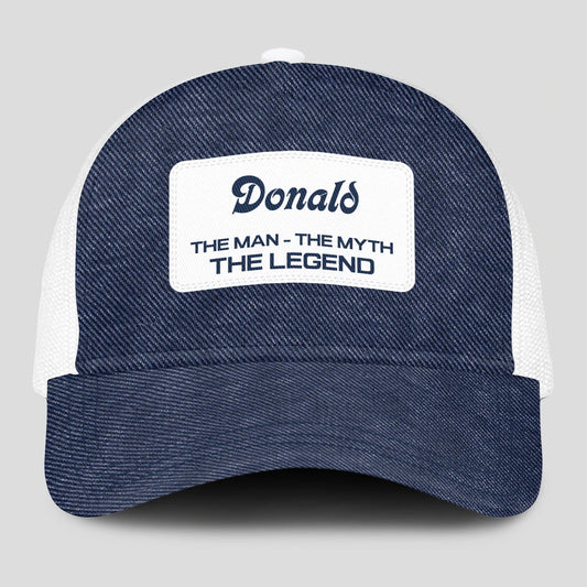 The Man The Myth The Legend Blue Denim Mesh Cap DONALD 13K1 C194PF