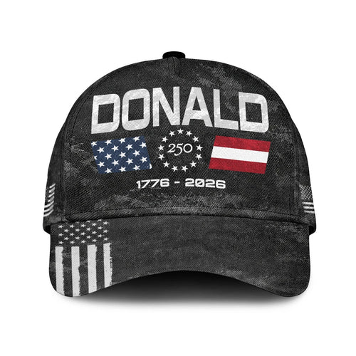 DONALD 13K1-C13PF 250th Anniversary Patriotic Baseball Cap 1776–2026