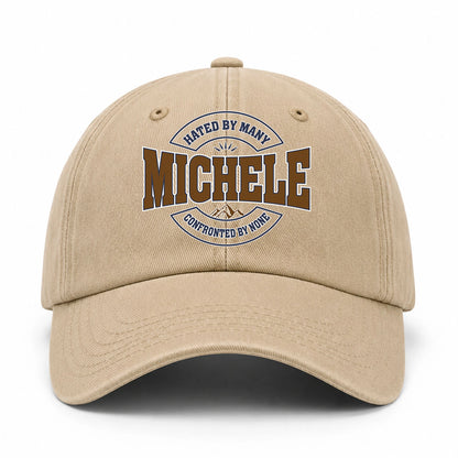 Hated By Many Confronted By None Washed Cap MICHELE 13K1 C36PF
