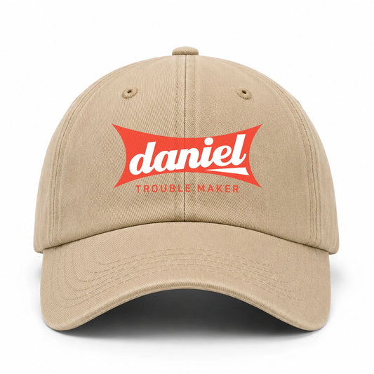 Trouble Maker Red Logo Washed Cap DANIEL 13K1 C78PF