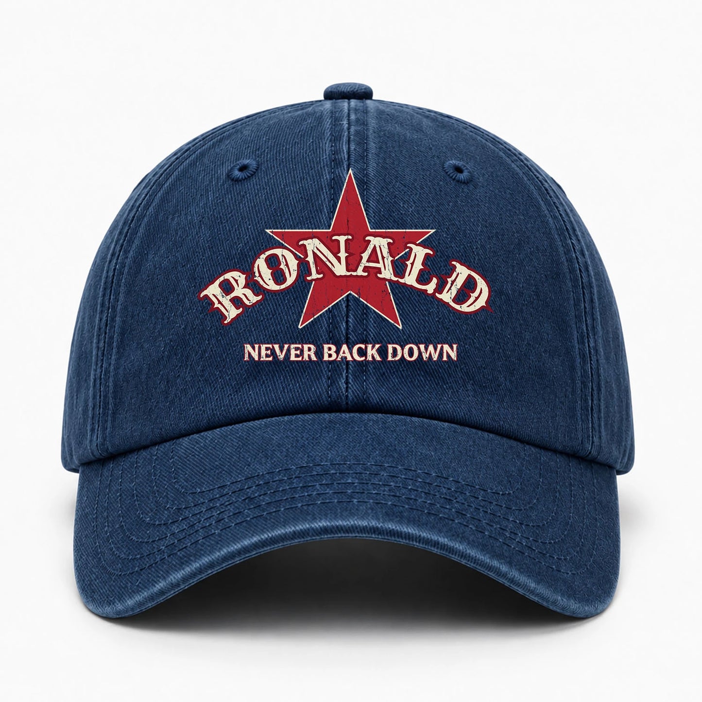 Never Back Down Western Blue Denim Cap RONALD 13K1 C61PF