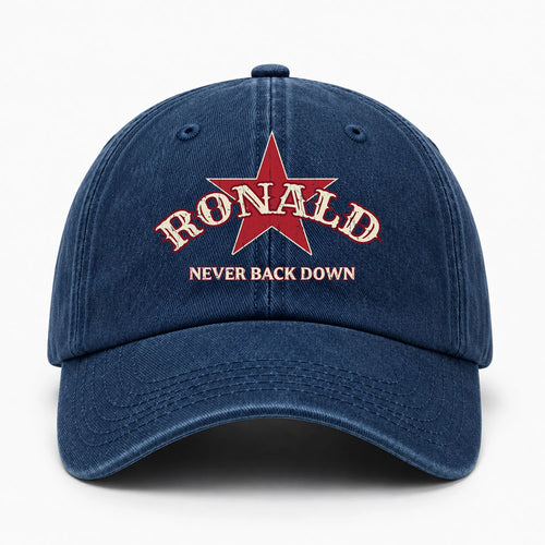 Never Back Down Western Blue Denim Cap RONALD 13K1 C61PF