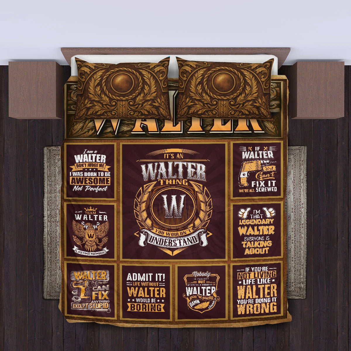 WALTER Limited Edition Personalized Bedding Set 13K1-BS3