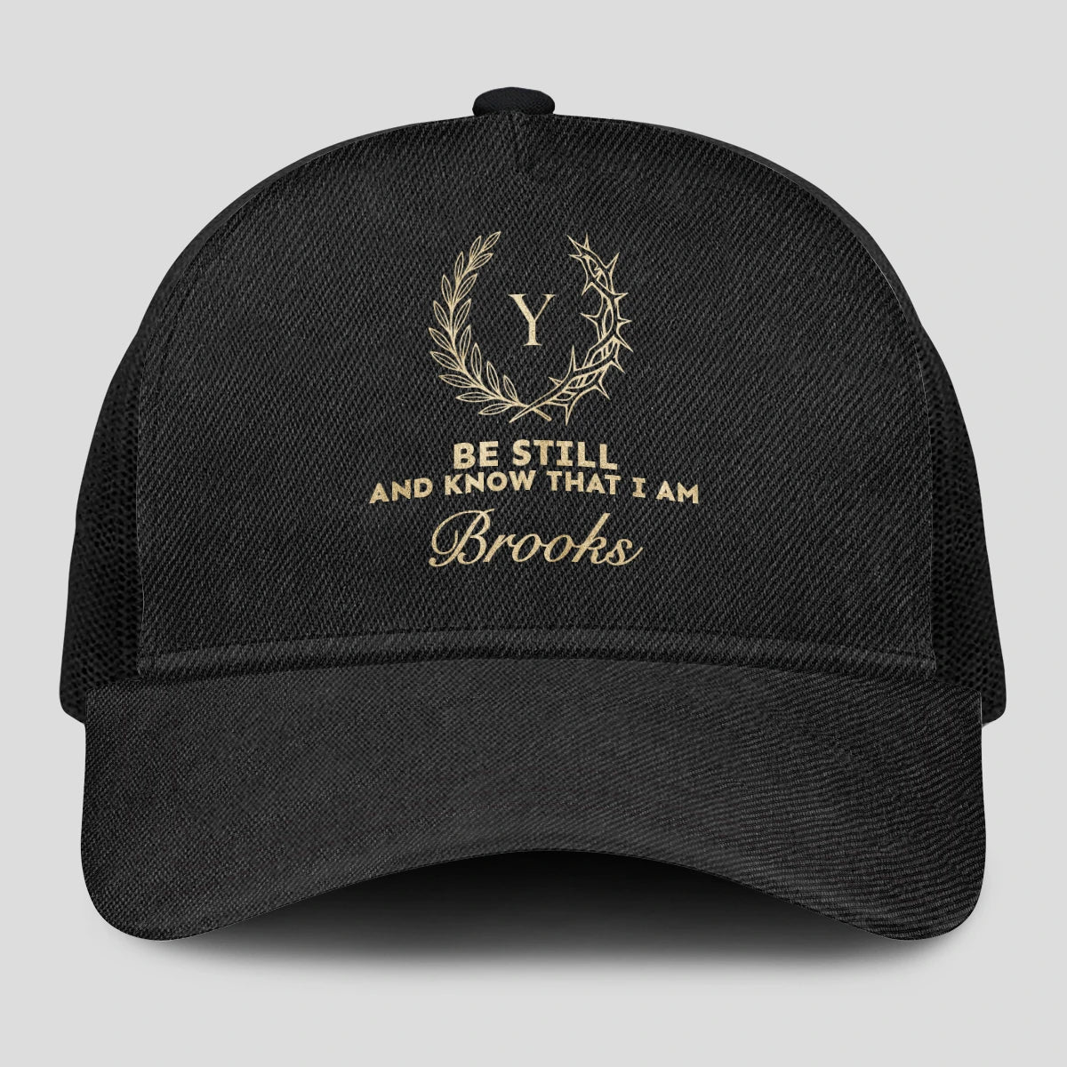 Be Still And Know That I Am Name Black Mesh Cap BROOKS 13K1 C202PF