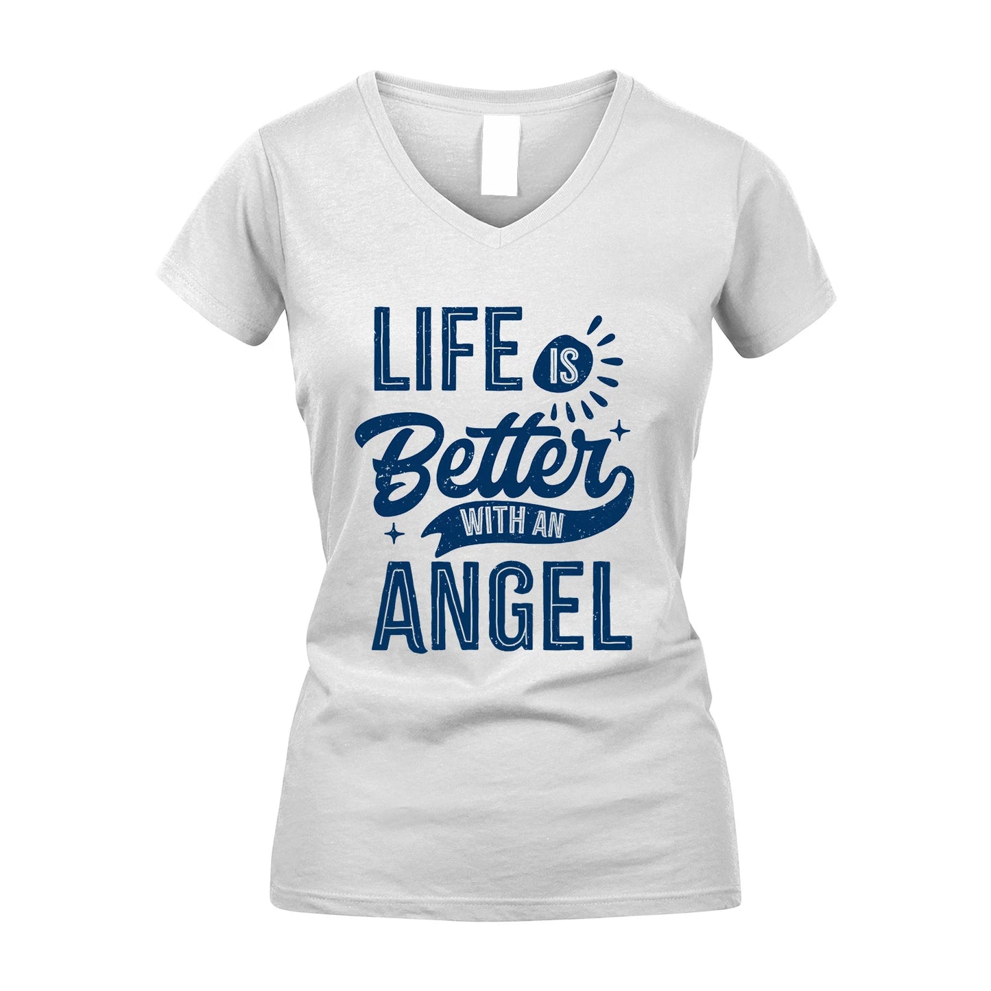 ANGEL 13K1-116 Personalized Name Quote T-Shirt Life Is Better With Unisex Gift