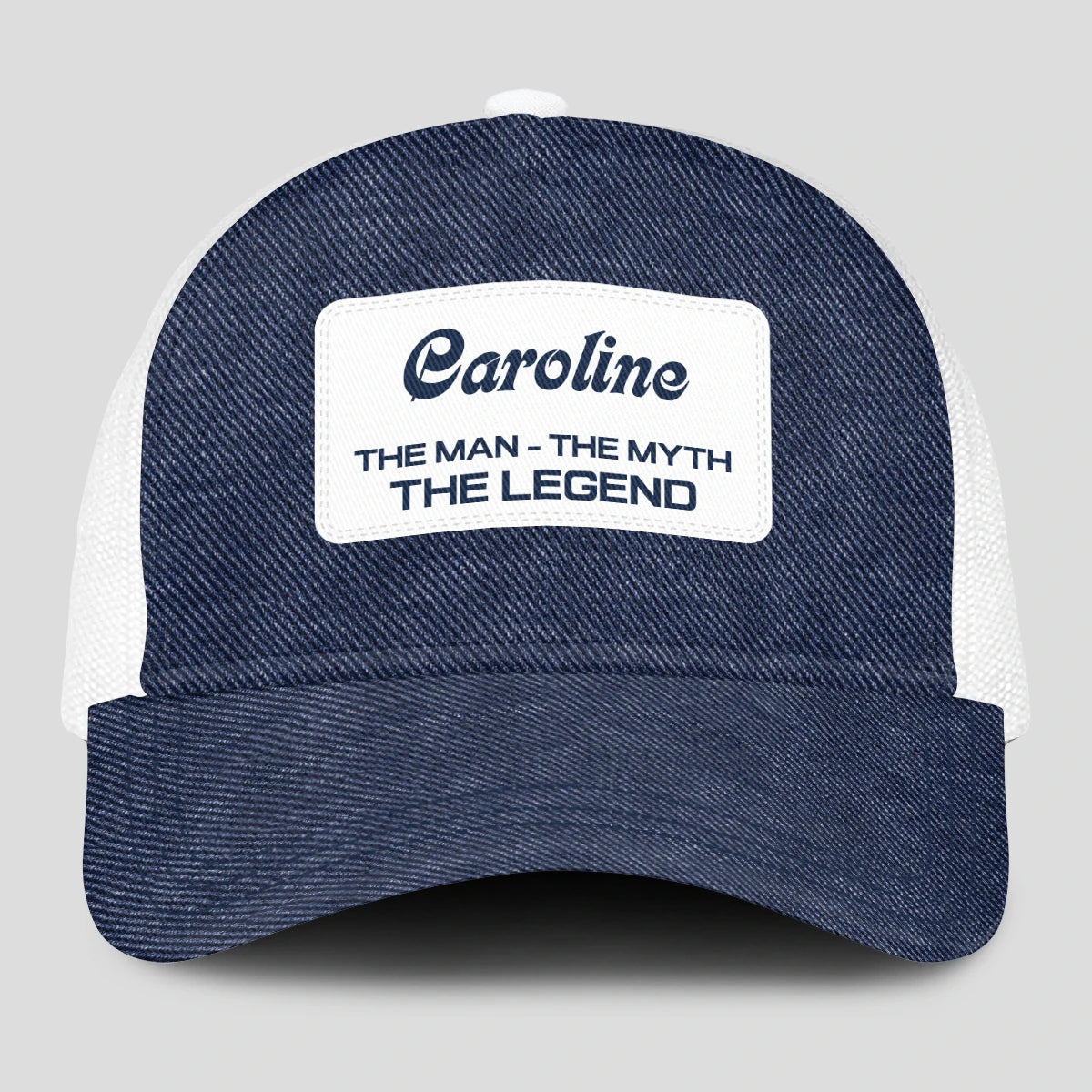 The Man The Myth The Legend Blue Denim Mesh Cap CAROLINE 13K1 C194PF