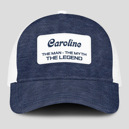 The Man The Myth The Legend Blue Denim Mesh Cap CAROLINE 13K1 C194PF