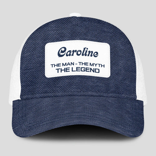 The Man The Myth The Legend Blue Denim Mesh Cap CAROLINE 13K1 C194PF